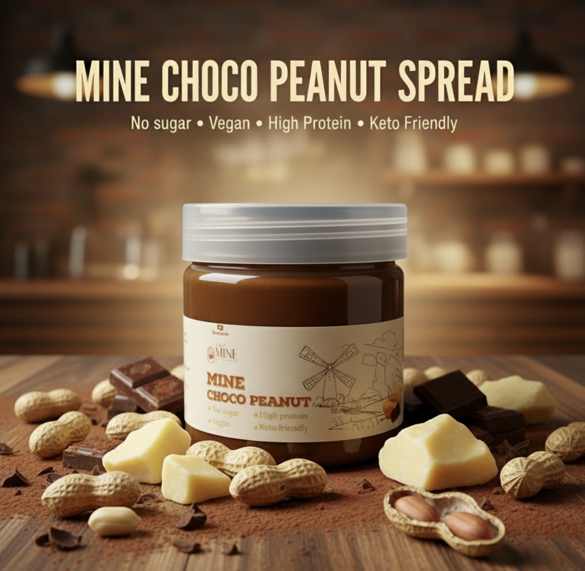 شکلات صبحانه پروتئینه بدون شکر ماین